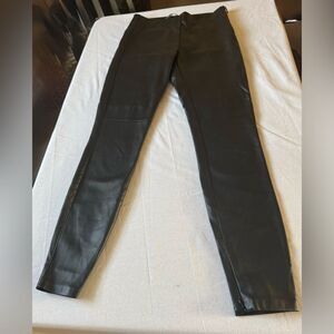 ZARA Size Med. Trafaluc Collection Black Faux Leather Pants High Waisted
